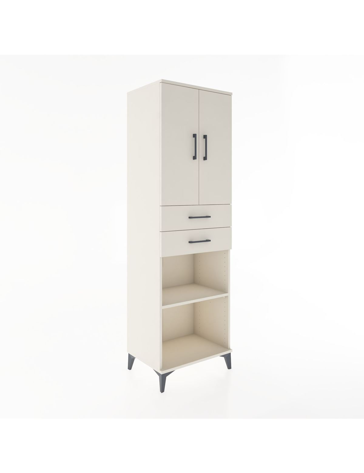 Hyperion Dolap 4 Raflı 2 Çekmeceli 2 Kapaklı 60x44x195 Aytaşı-Aytaşı