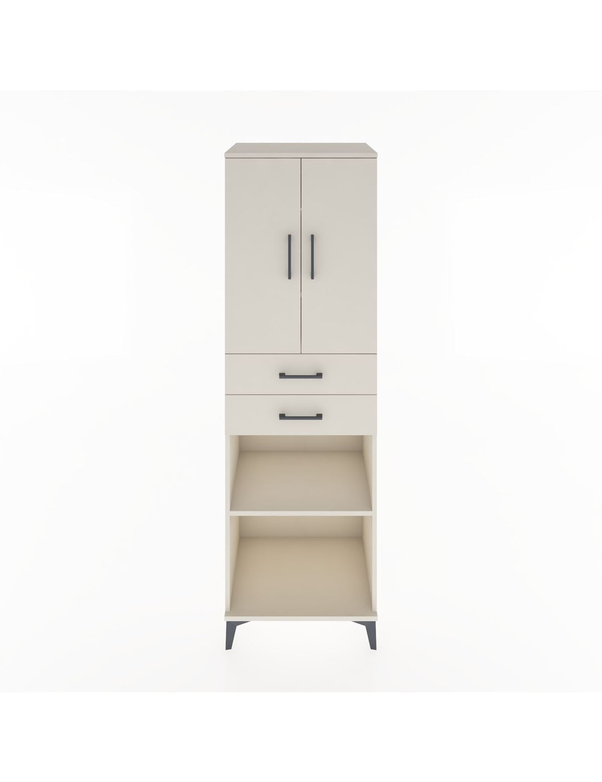 Hyperion Dolap 4 Raflı 2 Çekmeceli 2 Kapaklı 60x44x195 Aytaşı-Aytaşı