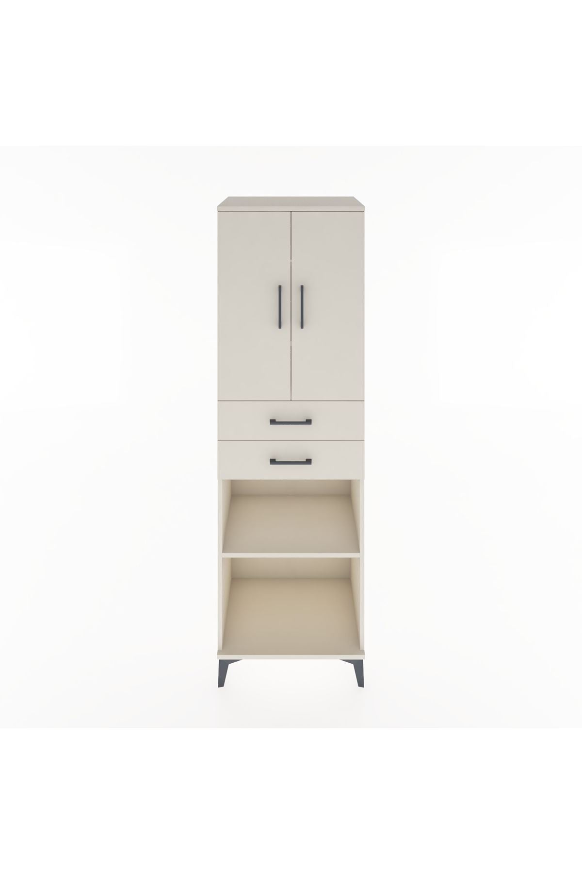 Hyperion Dolap 4 Raflı 2 Çekmeceli 2 Kapaklı 60x44x195 Aytaşı-Aytaşı