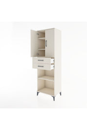 Hyperion Dolap 4 Raflı 2 Çekmeceli 2 Kapaklı 60x44x195 Aytaşı-Aytaşı
