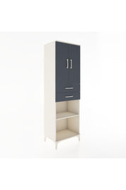 Hyperion Dolap 4 Raflı 2 Çekmeceli 2 Kapaklı 60x44x195 Aytaşı-Antrasit