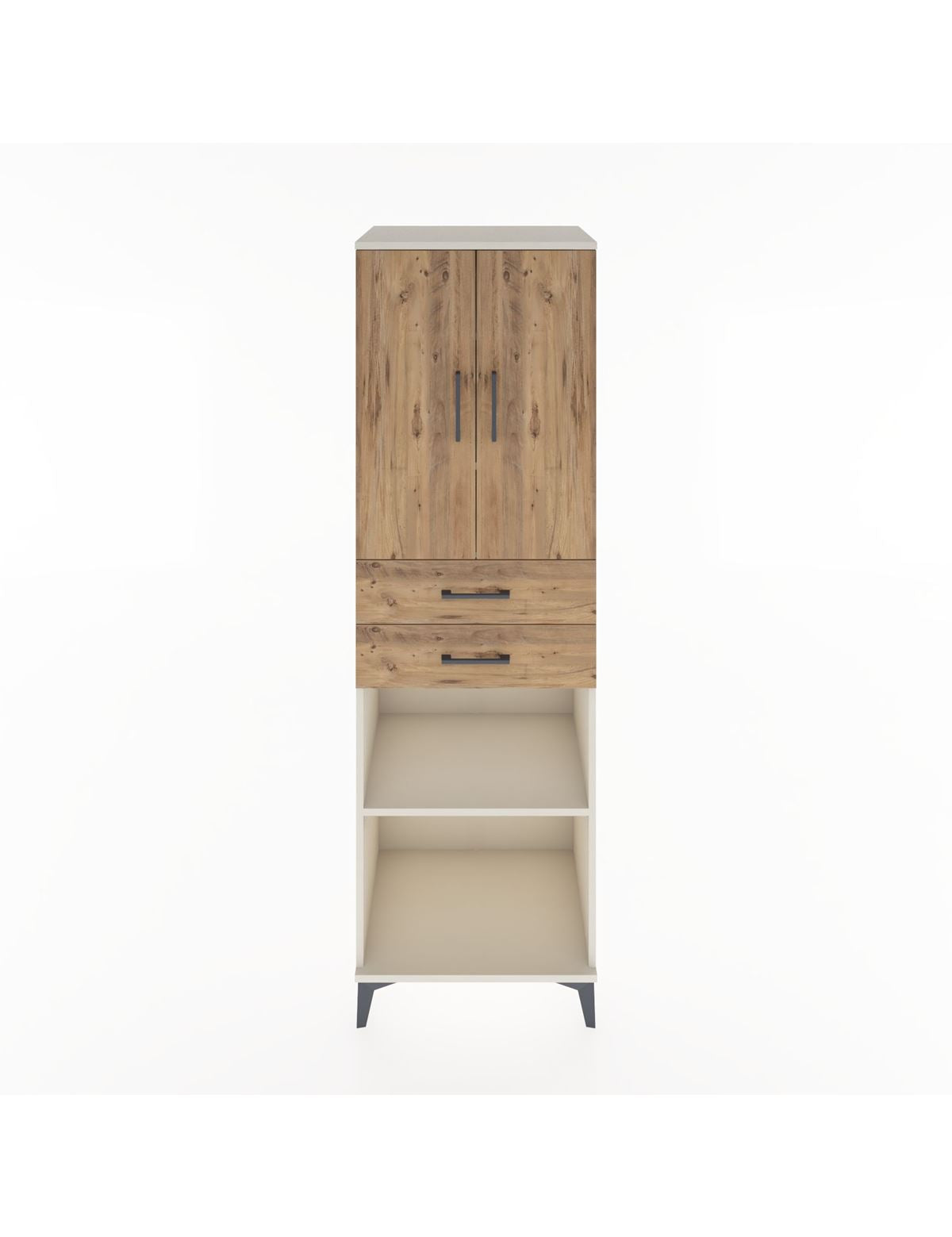 Hyperion Dolap 4 Raflı 2 Çekmeceli 2 Kapaklı 60x44x195 Aytaşı-Çam