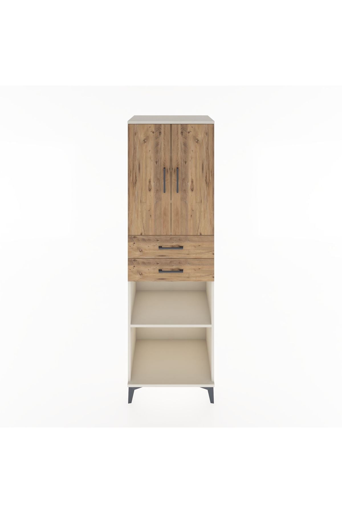 Hyperion Dolap 4 Raflı 2 Çekmeceli 2 Kapaklı 60x44x195 Aytaşı-Çam