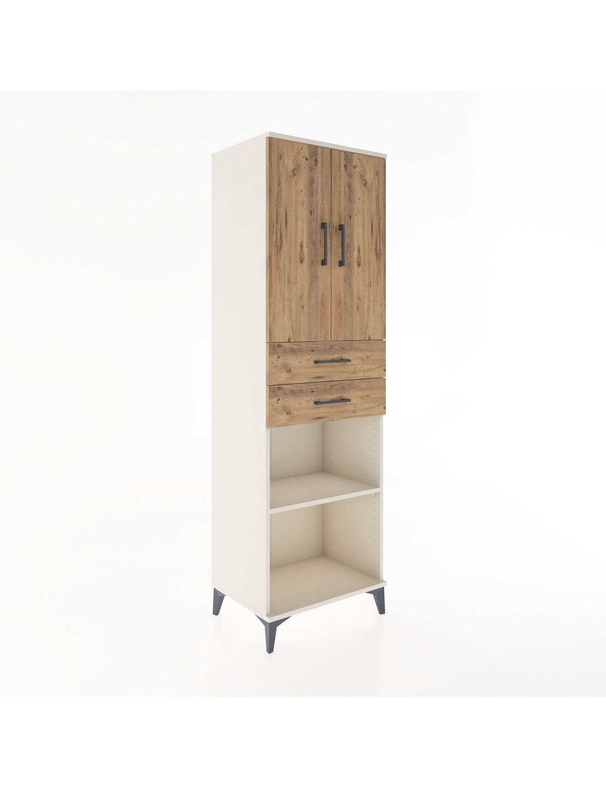 Hyperion Dolap 4 Raflı 2 Çekmeceli 2 Kapaklı 60x44x195 Aytaşı-Çam