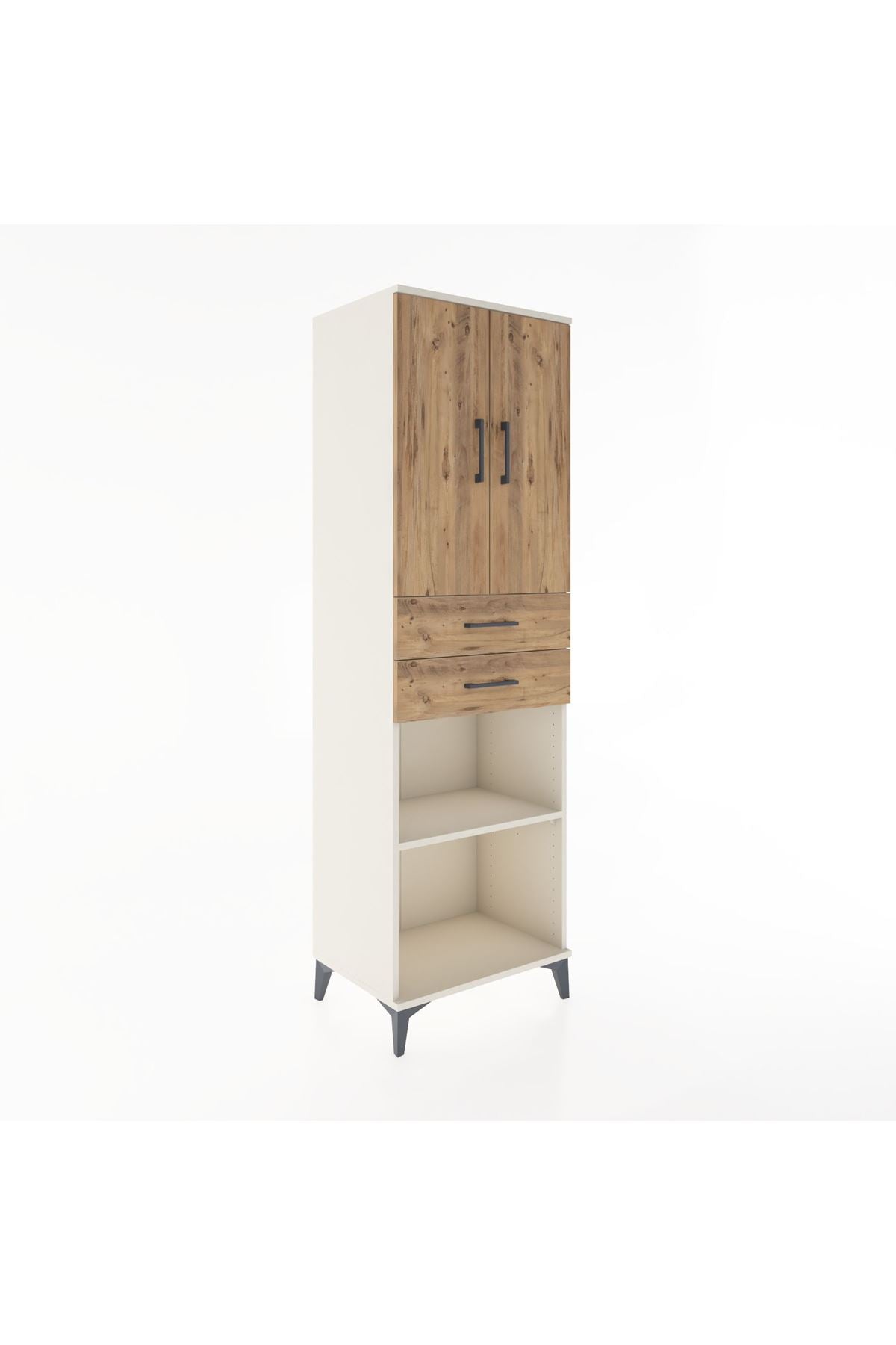 Hyperion Dolap 4 Raflı 2 Çekmeceli 2 Kapaklı 60x44x195 Aytaşı-Çam