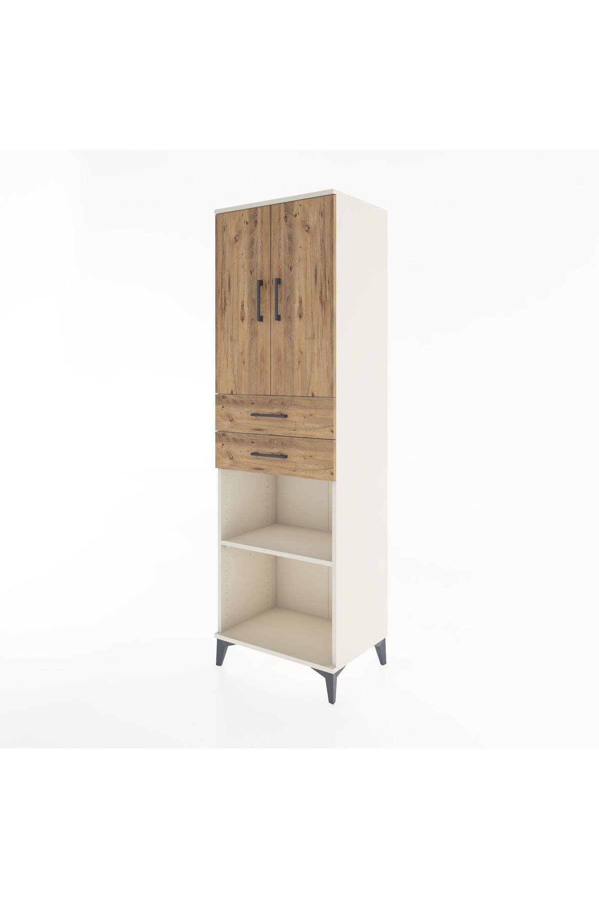 Hyperion Dolap 4 Raflı 2 Çekmeceli 2 Kapaklı 60x44x195 Aytaşı-Çam