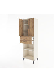 Hyperion Dolap 4 Raflı 2 Çekmeceli 2 Kapaklı 60x44x195 Aytaşı-Çam