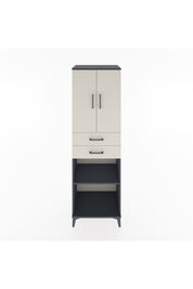 Hyperion Dolap 4 Raflı 2 Çekmeceli 2 Kapaklı 60x44x195 Antrasit-Aytaşı