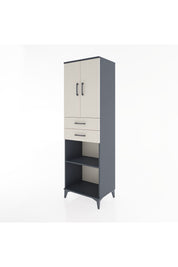 Hyperion Dolap 4 Raflı 2 Çekmeceli 2 Kapaklı 60x44x195 Antrasit-Aytaşı