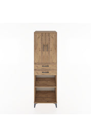 Hyperion Dolap 4 Raflı 2 Çekmeceli 2 Kapaklı 60x44x195 Çam-Çam