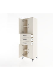 Hyperion Dolap 3 Raflı 3 Çekmeceli 4 Kapaklı 60x44x195 Aytaşı-Aytaşı