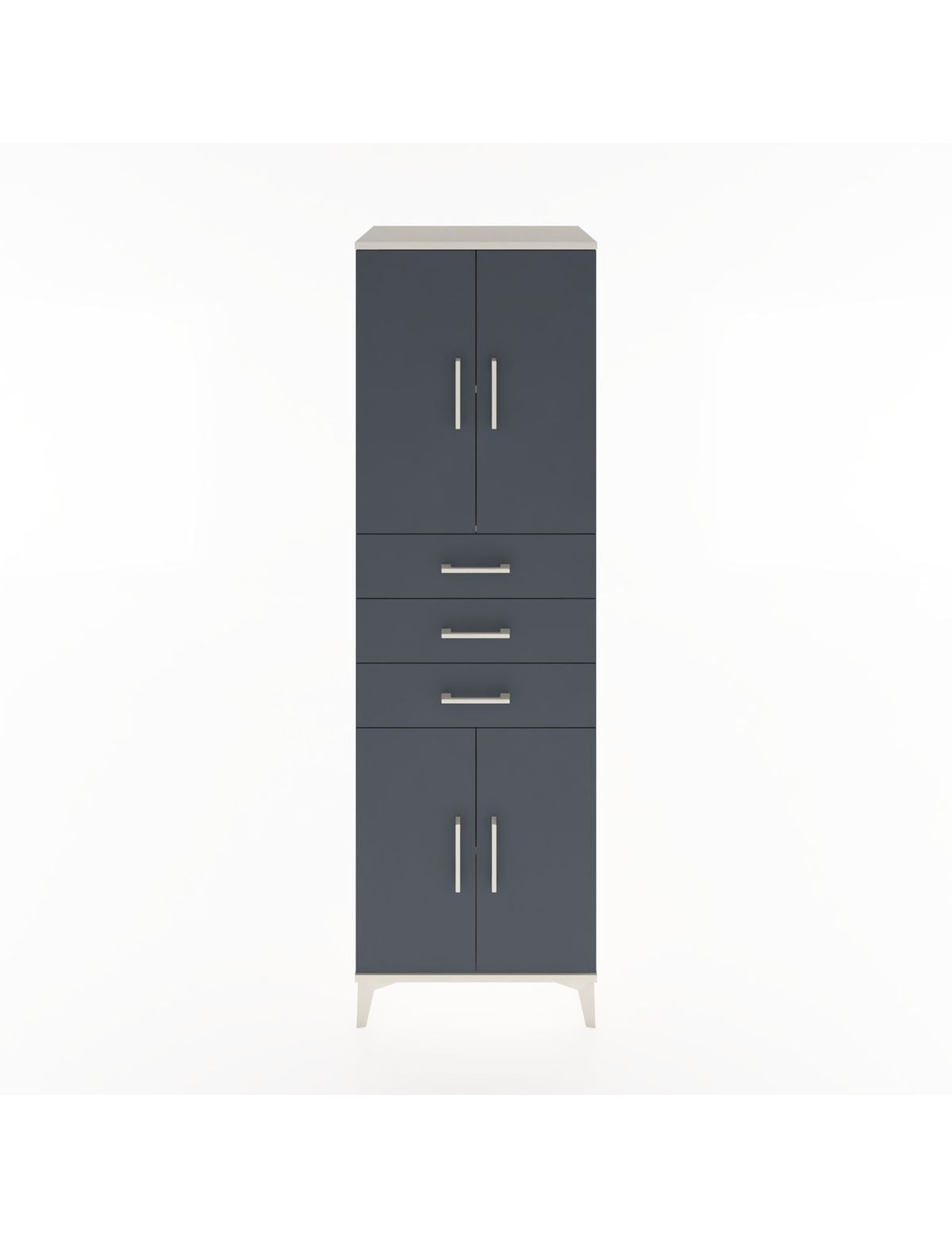 Hyperion Dolap 3 Raflı 3 Çekmeceli 4 Kapaklı 60x44x195 Aytaşı-Antrasit