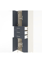 Hyperion Dolap 3 Raflı 3 Çekmeceli 4 Kapaklı 60x44x195 Aytaşı-Antrasit