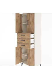 Hyperion Dolap 3 Raflı 3 Çekmeceli 4 Kapaklı 60x44x195 Aytaşı-Çam