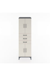 Hyperion Dolap 3 Raflı 3 Çekmeceli 4 Kapaklı 60x44x195 Antrasit-Aytaşı