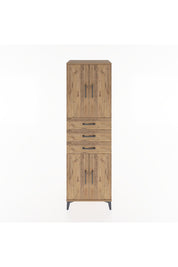 Hyperion Dolap 3 Raflı 3 Çekmeceli 4 Kapaklı 60x44x195 Çam-Çam