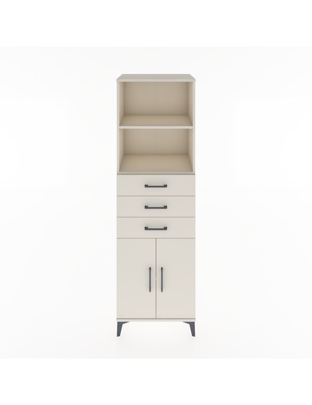 Hyperion Dolap 3 Raflı 3 Çekmeceli 2 Kapaklı 60x44x195 Aytaşı-Aytaşı