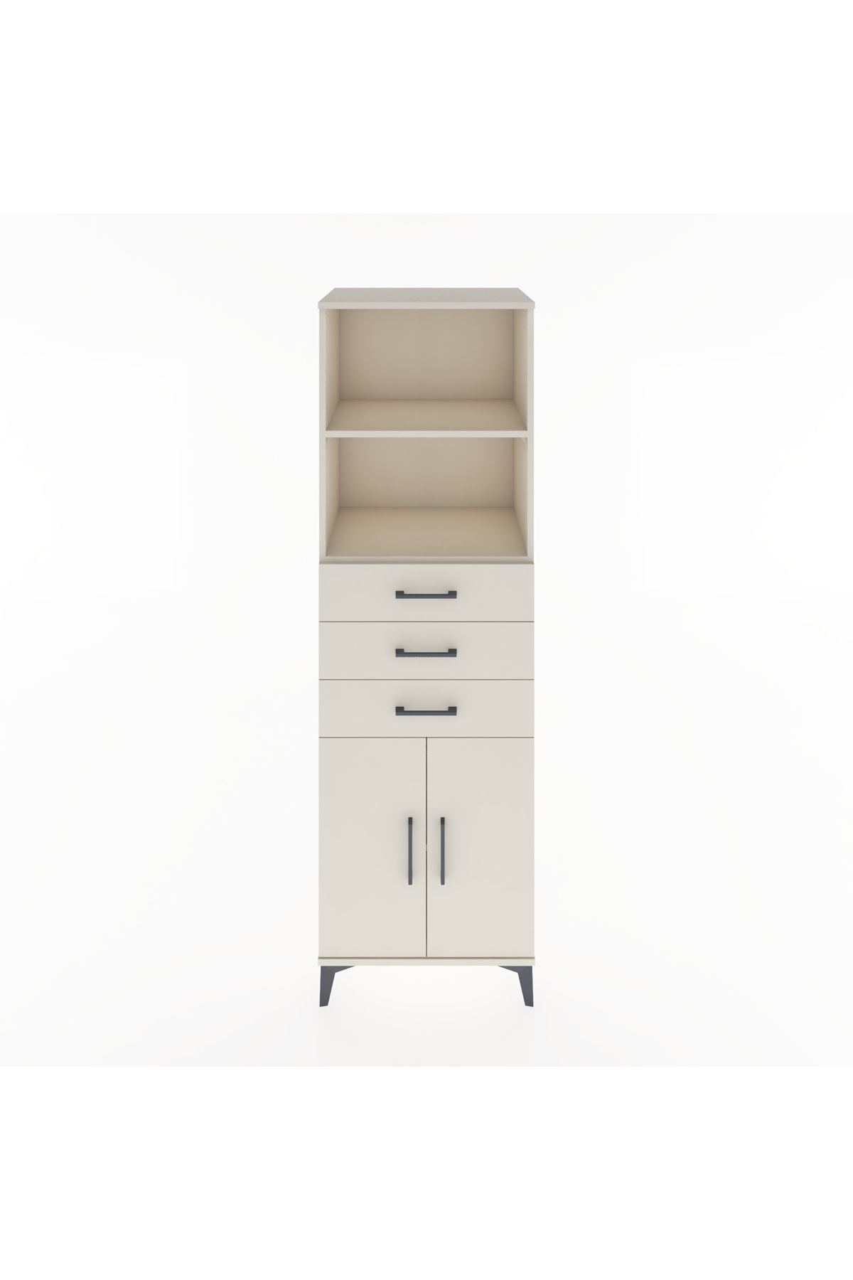 Hyperion Dolap 3 Raflı 3 Çekmeceli 2 Kapaklı 60x44x195 Aytaşı-Aytaşı