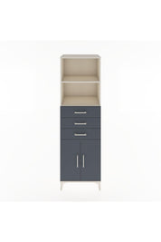 Hyperion Dolap 3 Raflı 3 Çekmeceli 2 Kapaklı 60x44x195 Aytaşı-Antrasit