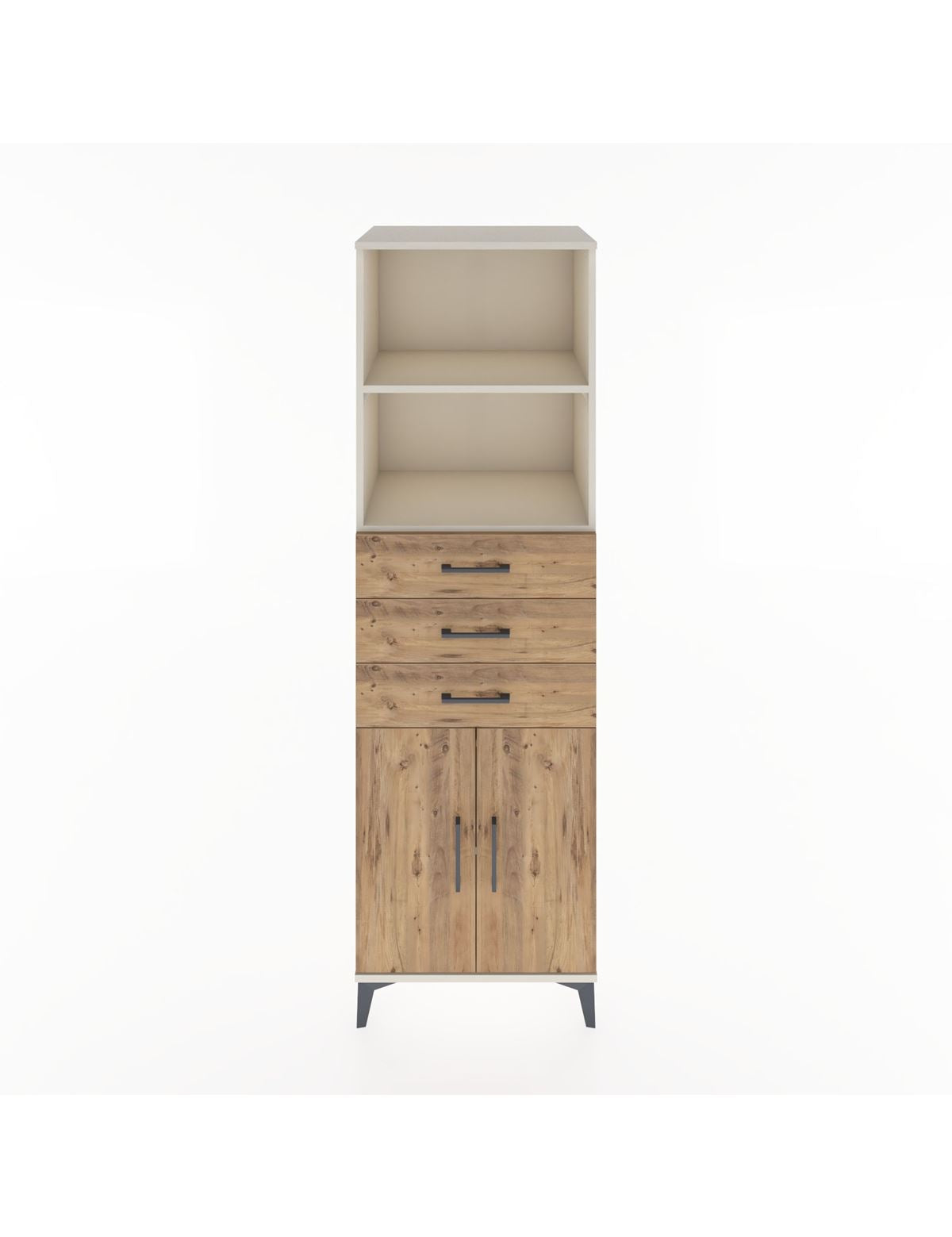 Hyperion Dolap 3 Raflı 3 Çekmeceli 2 Kapaklı 60x44x195 Aytaşı-Çam