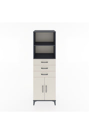 Hyperion Dolap 3 Raflı 3 Çekmeceli 2 Kapaklı 60x44x195 Antrasit-Aytaşı