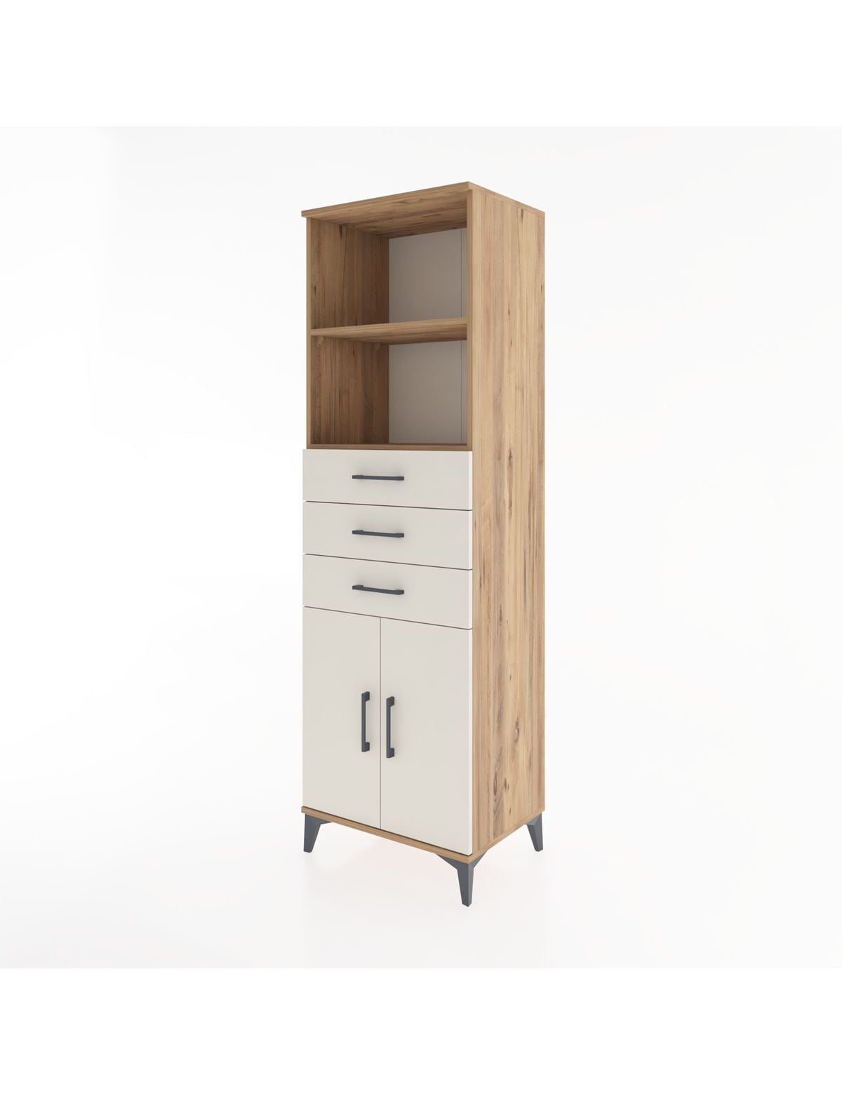 Hyperion Dolap 3 Raflı 3 Çekmeceli 2 Kapaklı 60x44x195 - S59M080V7B