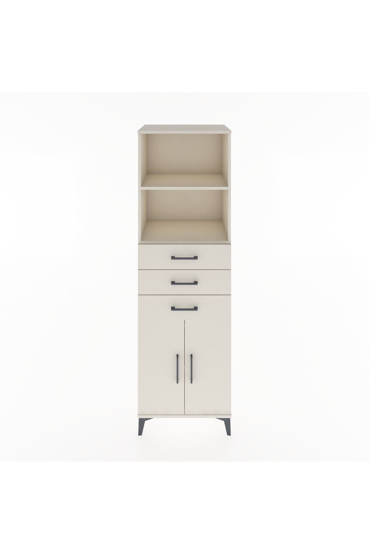 Hyperion Dolap 3 Raflı 3 Çekmeceli 2 Kapaklı 60x44x195 Aytaşı-Aytaşı