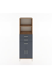 Hyperion Dolap 3 Raflı 3 Çekmeceli 2 Kapaklı 60x44x195 Çam-Antrasit