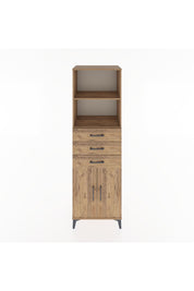 Hyperion Dolap 3 Raflı 3 Çekmeceli 2 Kapaklı 60x44x195 Çam-Çam