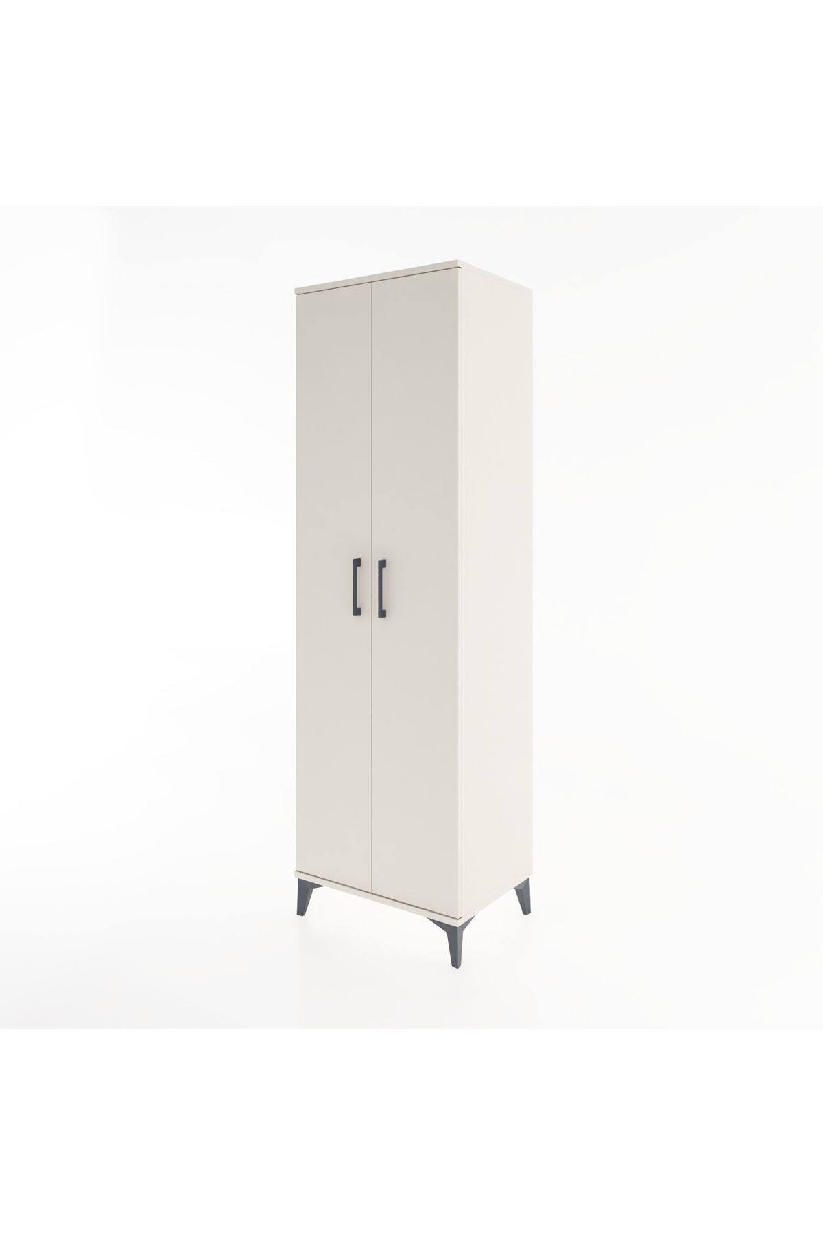 Hyperion Dolap 3 Raflı 2 Kapaklı Tek Askılı 60x44x195 Aytaşı-Aytaşı