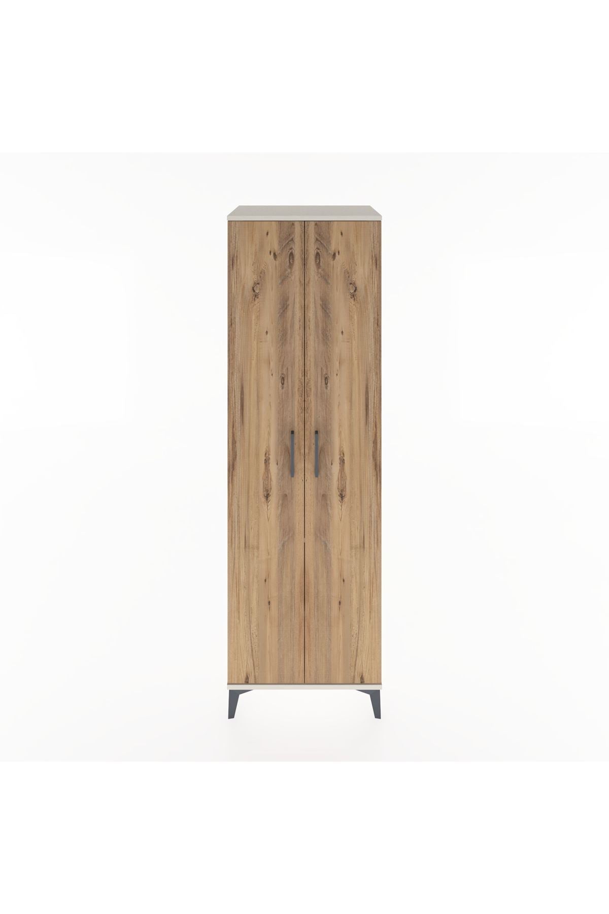 Hyperion Dolap 3 Raflı 2 Kapaklı Tek Askılı 60x44x195 Aytaşı-Çam