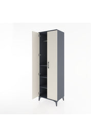 Hyperion Dolap 3 Raflı 2 Kapaklı Tek Askılı 60x44x195 Antrasit-Aytaşı