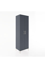 Hyperion Dolap 3 Raflı 2 Kapaklı Tek Askılı 60x44x195 Antrasit-Antrasit