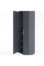 Hyperion Dolap 3 Raflı 2 Kapaklı Tek Askılı 60x44x195 Antrasit-Antrasit