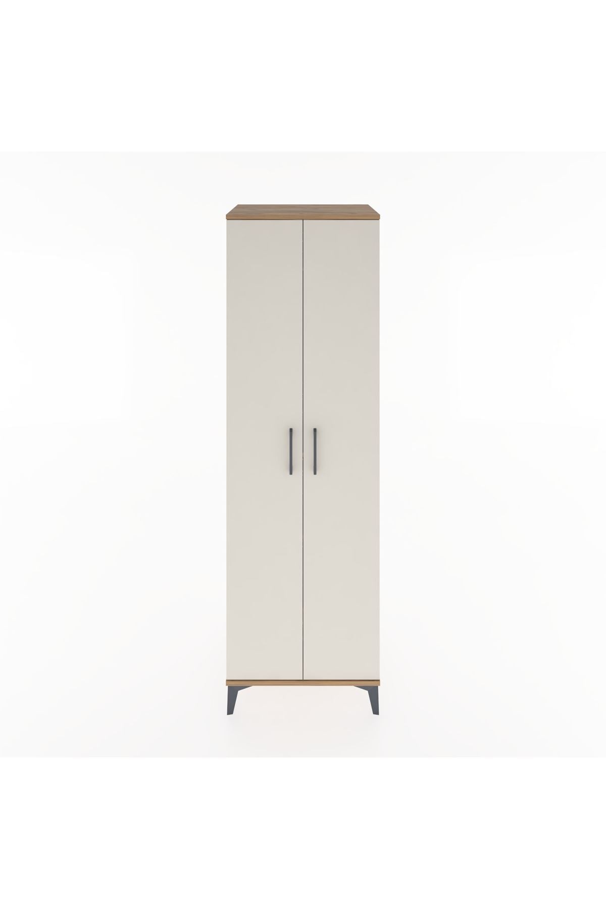 Hyperion Dolap 3 Raflı 2 Kapaklı Tek Askılı 60x44x195 Çam-Aytaşı