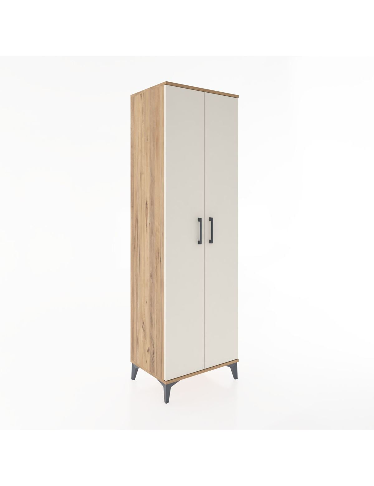 Hyperion Dolap 3 Raflı 2 Kapaklı Tek Askılı 60x44x195 Çam-Aytaşı