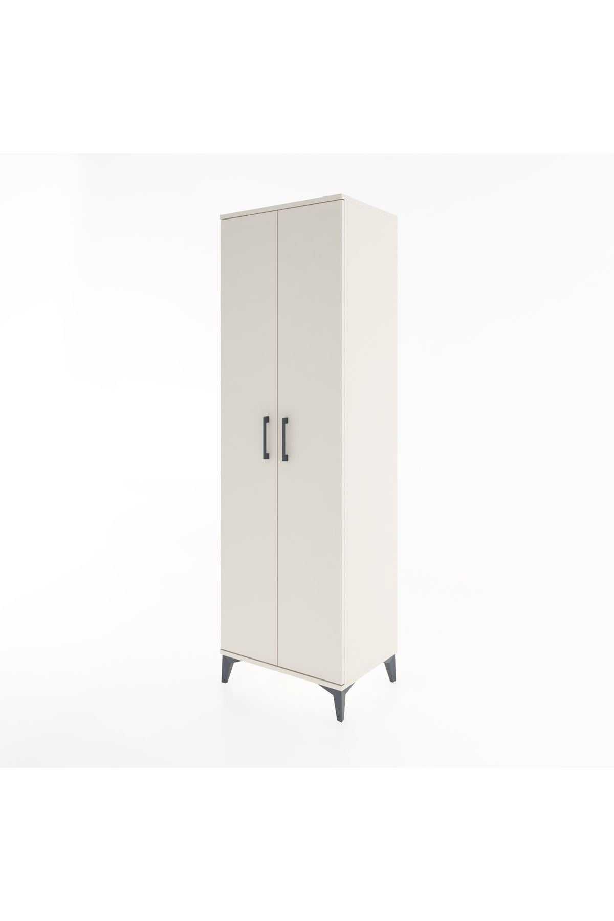 Hyperion Dolap 3 Raflı 2 Kapaklı Tek Askılı 60x44x195 Aytaşı-Aytaşı