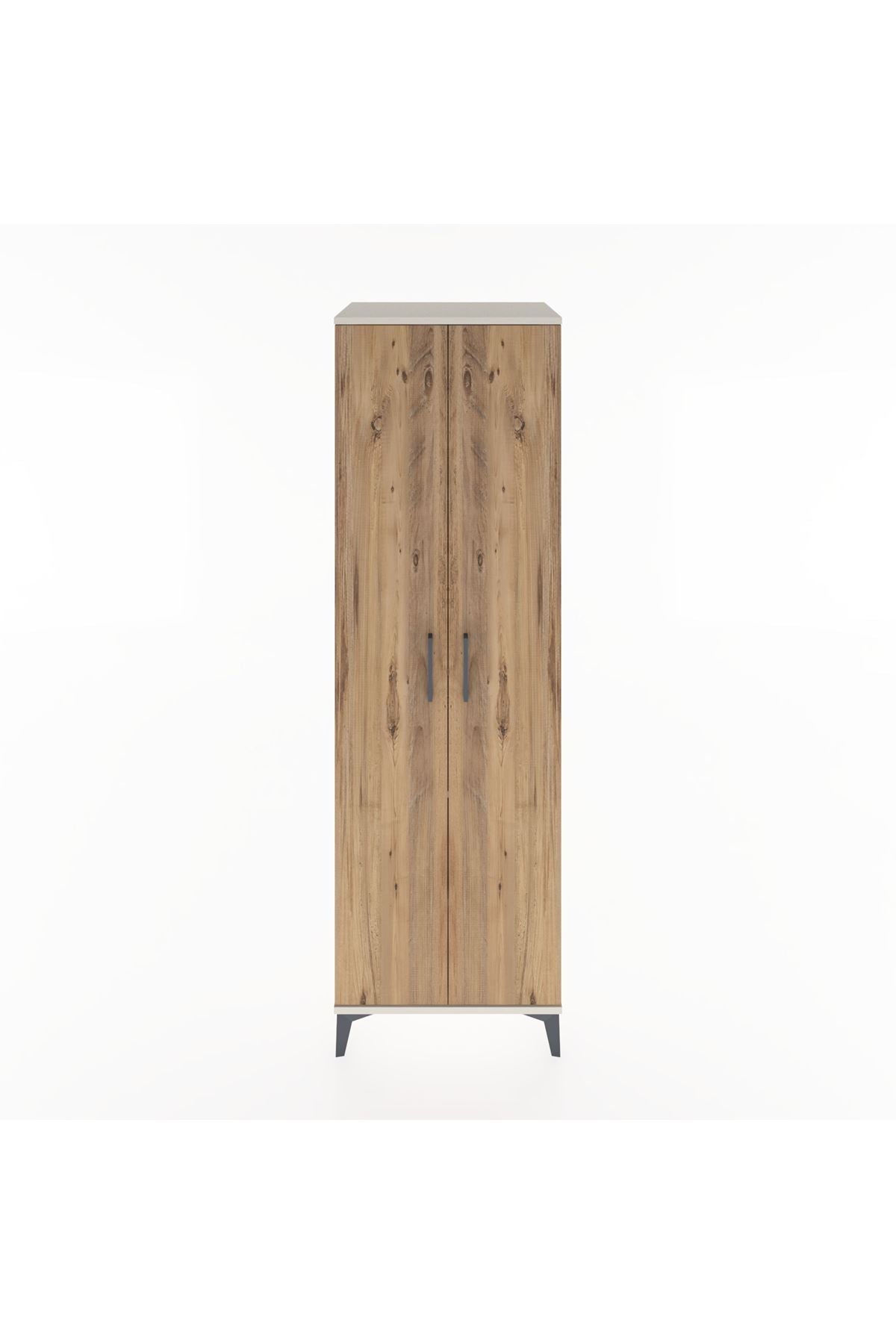 Hyperion Dolap 3 Raflı 2 Kapaklı Tek Askılı 60x44x195 Aytaşı-Çam