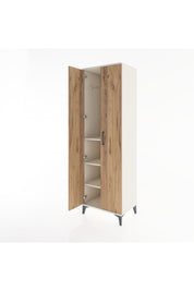 Hyperion Dolap 3 Raflı 2 Kapaklı Tek Askılı 60x44x195 Aytaşı-Çam