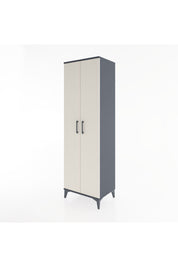 Hyperion Dolap 3 Raflı 2 Kapaklı Tek Askılı 60x44x195 Antrasit-Aytaşı