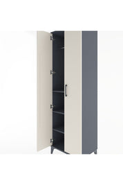 Hyperion Dolap 3 Raflı 2 Kapaklı Tek Askılı 60x44x195 Antrasit-Aytaşı