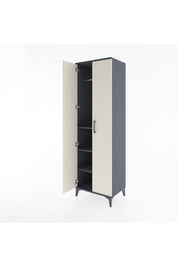 Hyperion Dolap 3 Raflı 2 Kapaklı Tek Askılı 60x44x195 Antrasit-Aytaşı