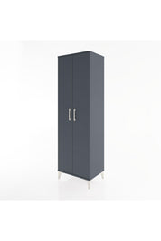 Hyperion Dolap 3 Raflı 2 Kapaklı Tek Askılı 60x44x195 Antrasit-Antrasit