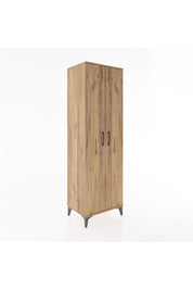 Hyperion Dolap 3 Raflı 2 Kapaklı Tek Askılı 60x44x195 Çam-Çam