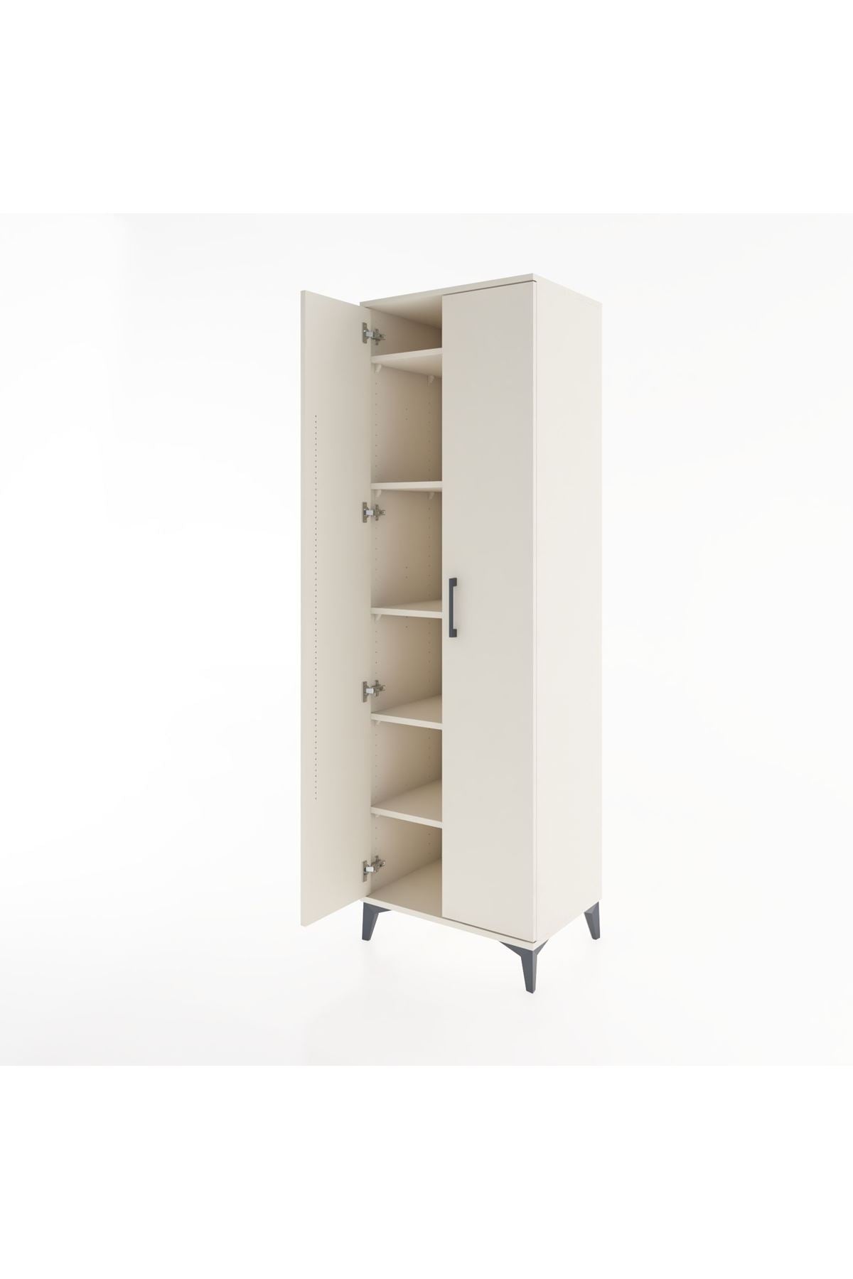 Hyperion Dolap 5 Raflı 2 Kapaklı 60x44x195 Aytaşı-Aytaşı