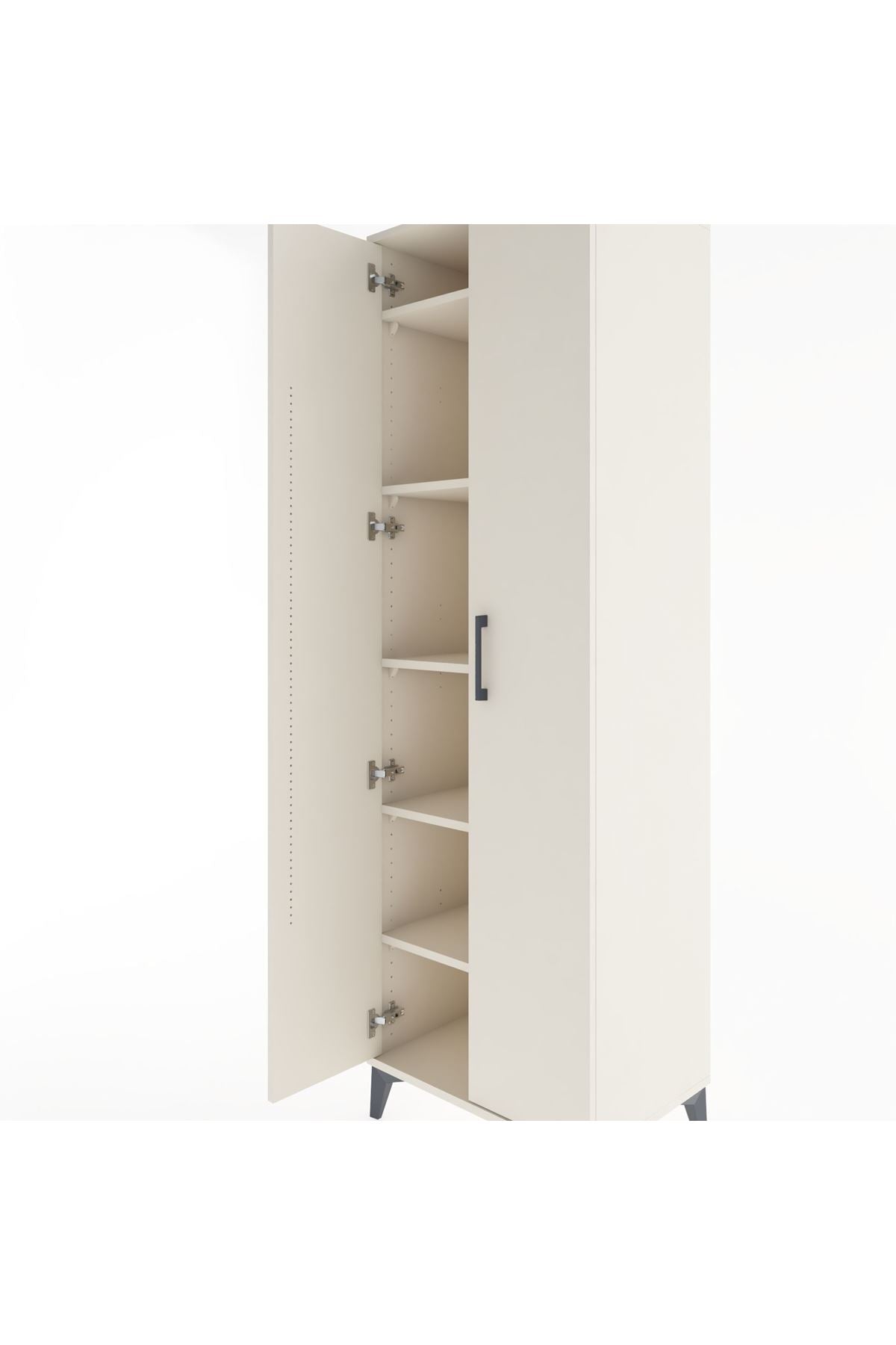 Hyperion Dolap 5 Raflı 2 Kapaklı 60x44x195 Aytaşı-Aytaşı