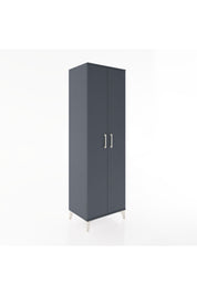 Hyperion Dolap 5 Raflı 2 Kapaklı 60x44x195 Antrasit-Antrasit