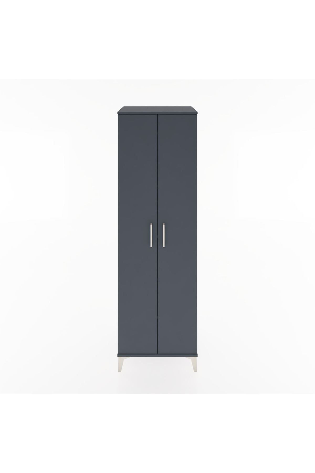 Hyperion Dolap 5 Raflı 2 Kapaklı 60x44x195 Antrasit-Antrasit