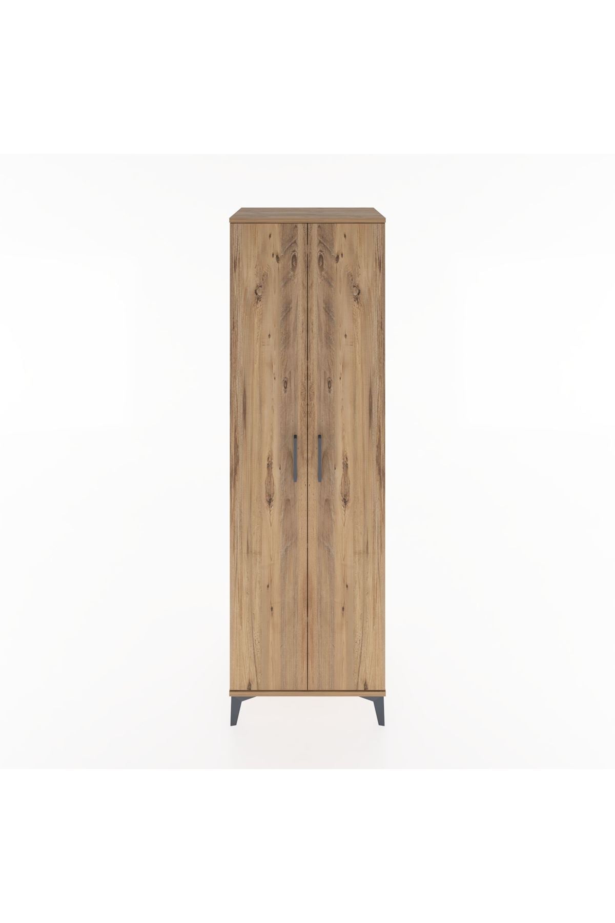 Hyperion Dolap 5 Raflı 2 Kapaklı 60x44x195 Çam-Çam