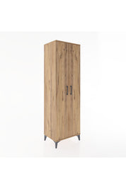 Hyperion Dolap 5 Raflı 2 Kapaklı 60x44x195 Çam-Çam